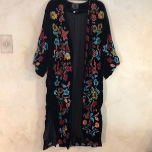 Johnny Was Velvet Kimono Size Small